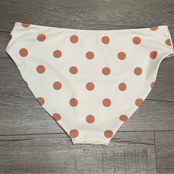MIKOH X JENNI KAYNE POLKA DOT Bikini Bottom Ivory Tan Sz XL - Picture 4 of 6